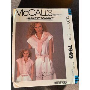 McCall's Misses Top Sewing Pattern Size 10 - 12 7949 - Uncut